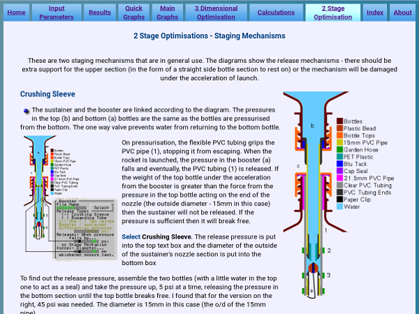 Water Rocket Computer Model running on a modern machine in an emulator.